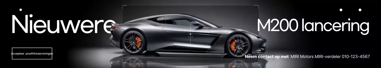 zwarte stijlvolle auto-advertentie