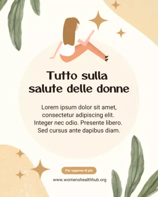 Post Instagram sulla promozione della salute minimale beige