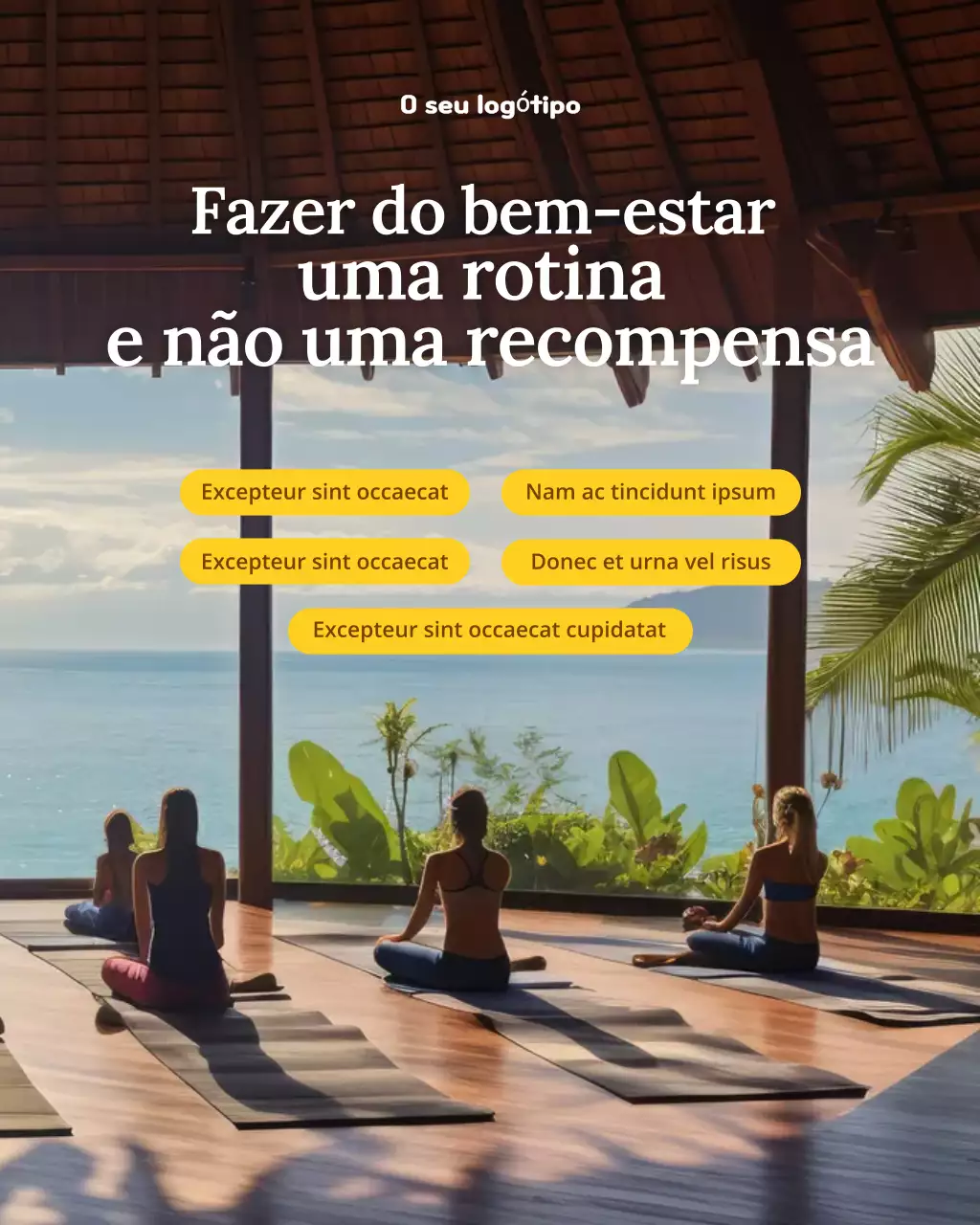 Postagem promocional do Instagram sobre a rotina de bem-estar minimalista da Orange