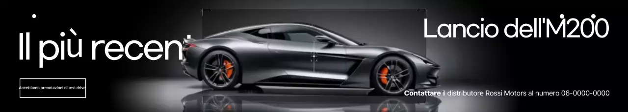 pubblicità di un'auto nera ed elegante