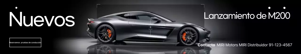 Anuncio de coche elegante de color negro