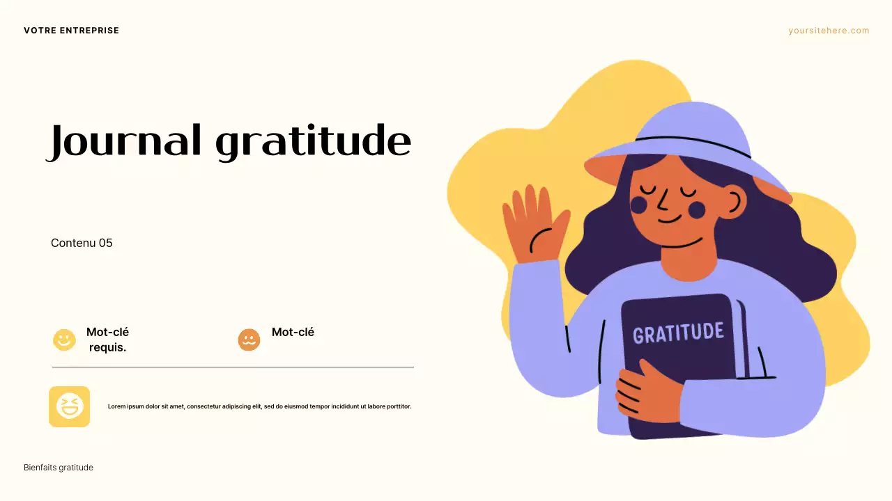 Présentation de l'esthétique violette et orange : Le pouvoir de la gratitude
