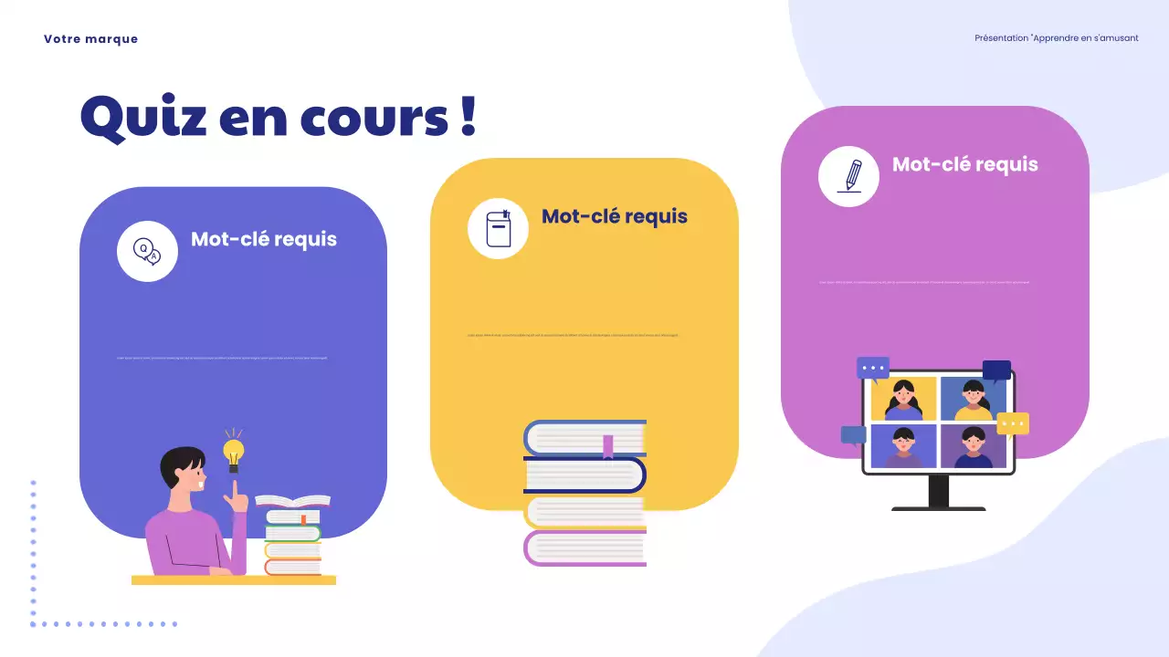 Présentation « L'apprentissage ludique est amusant » de Blue