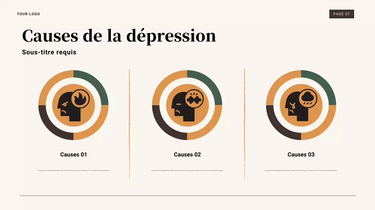 Présentation vintage marron et orange de la Grande Dépression de 1929
