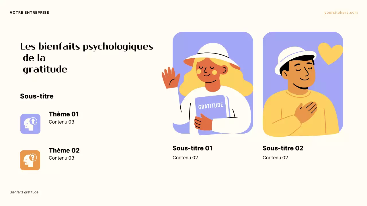 Présentation de l'esthétique violette et orange : Le pouvoir de la gratitude