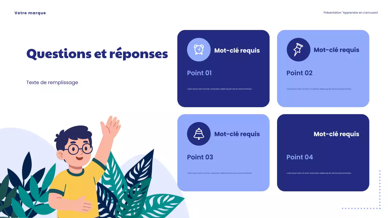 Présentation « L'apprentissage ludique est amusant » de Blue