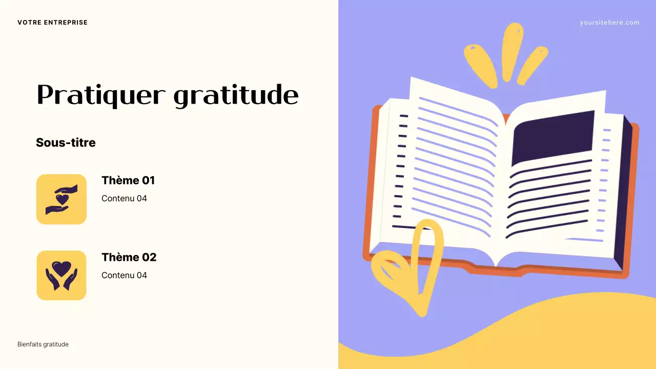 Présentation de l'esthétique violette et orange : Le pouvoir de la gratitude