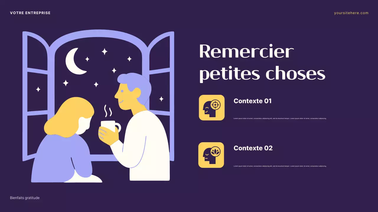 Présentation de l'esthétique violette et orange : Le pouvoir de la gratitude