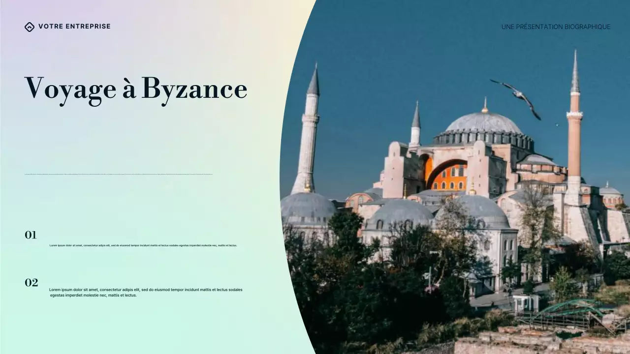 Présentation de la biographie de William Butler Yeats, dégradé violet, bleu et crème