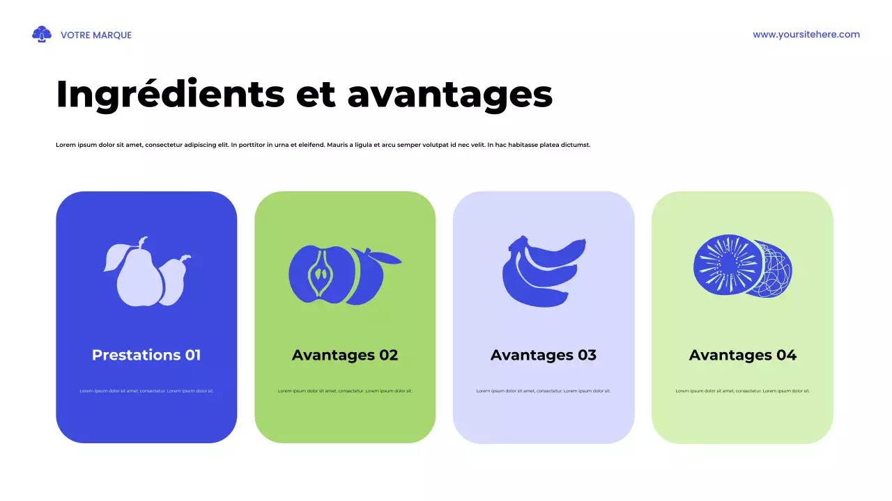 Présentation illustrative d'une étude sur la santé en bleu et vert
