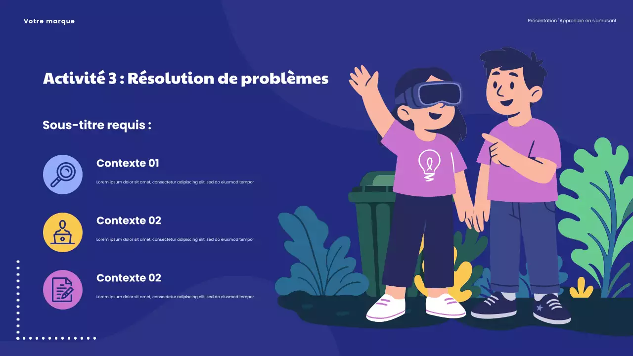 Présentation « L'apprentissage ludique est amusant » de Blue