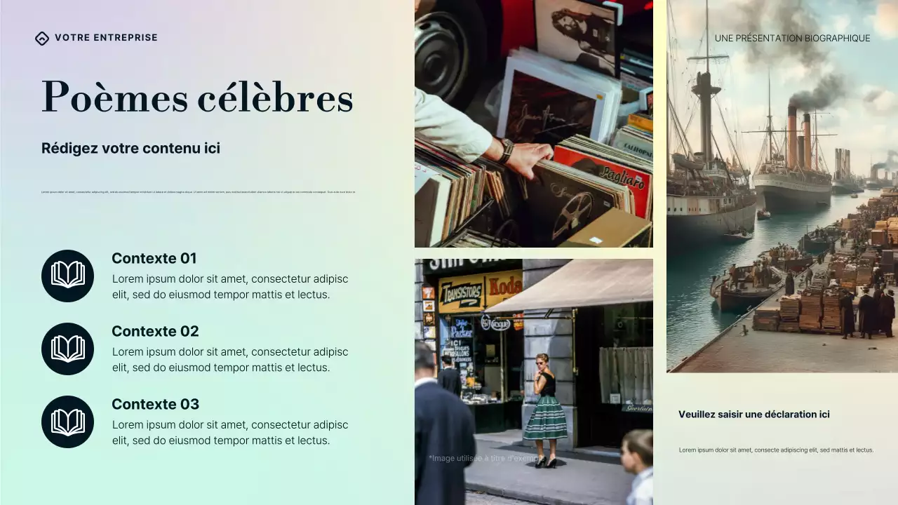 Présentation de la biographie de William Butler Yeats, dégradé violet, bleu et crème