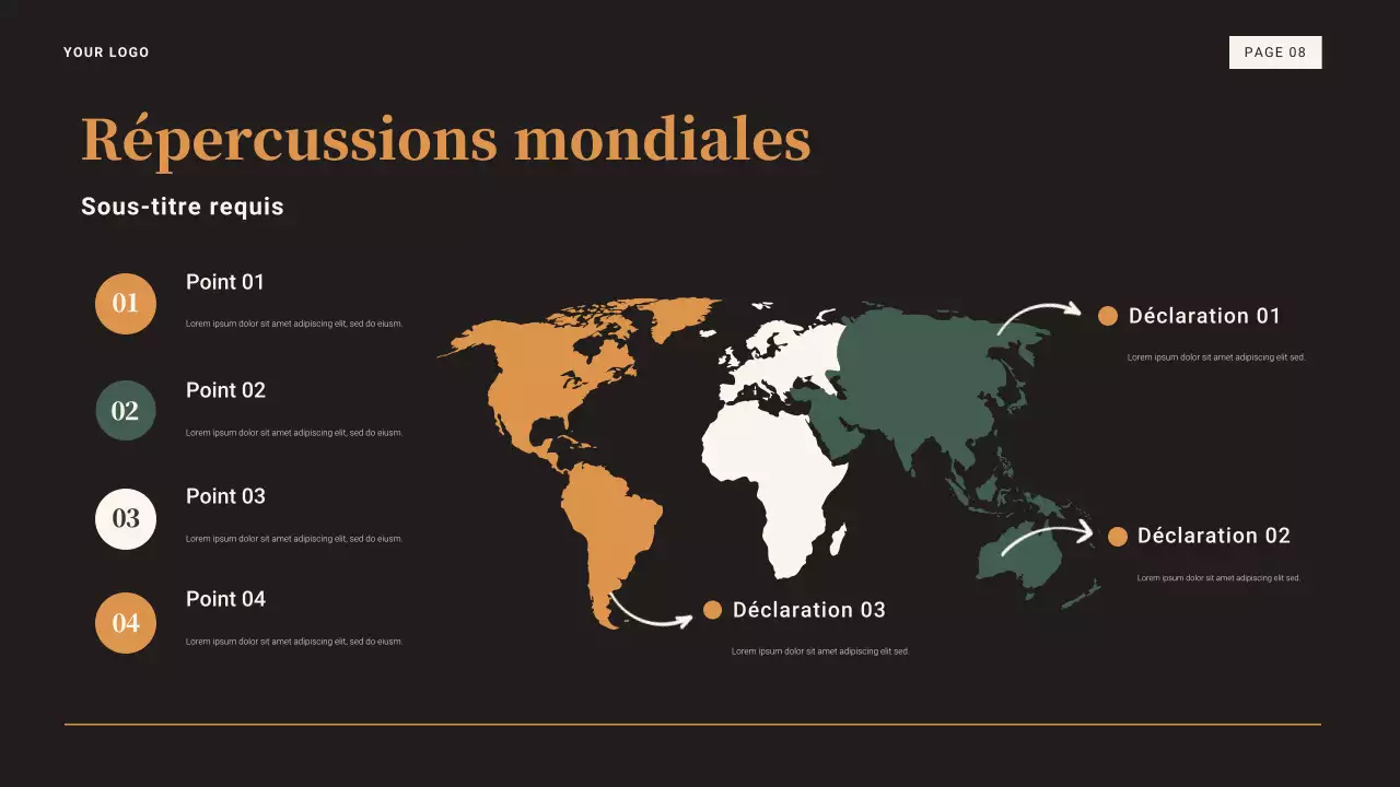 Présentation vintage marron et orange de la Grande Dépression de 1929