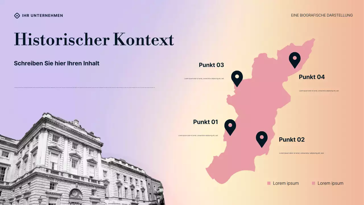 Lila-Blau- und Creme-Farbverlauf William Butler Yeats Biografie Präsentation