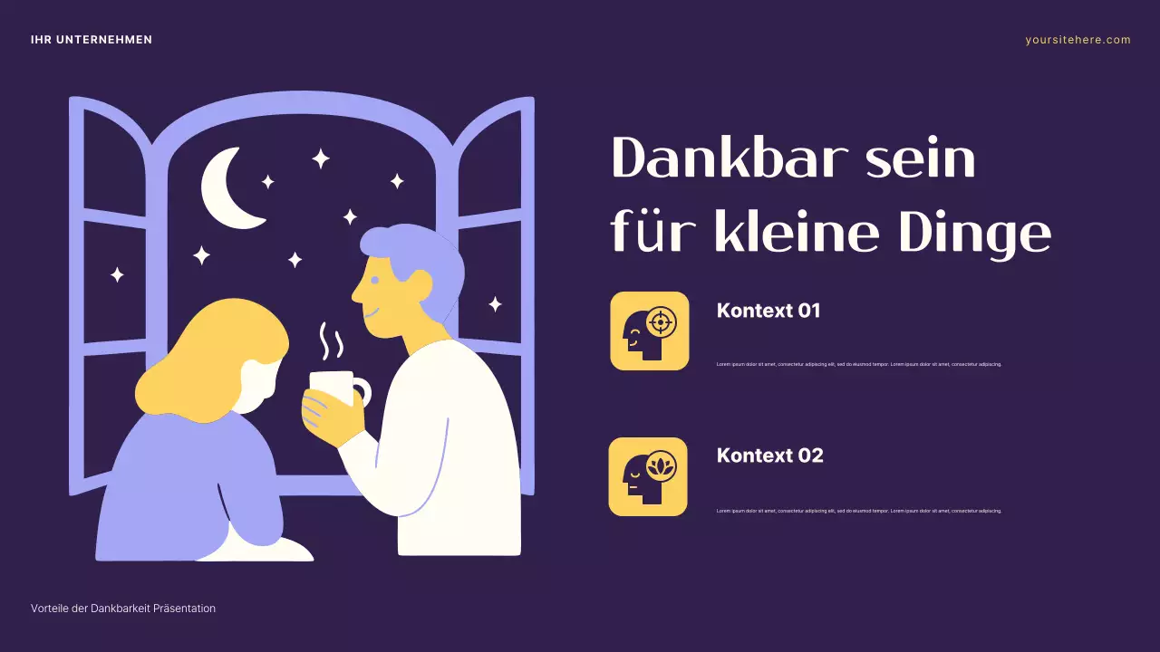 Lila und Orange Ästhetik Die Kraft der Dankbarkeit Präsentation