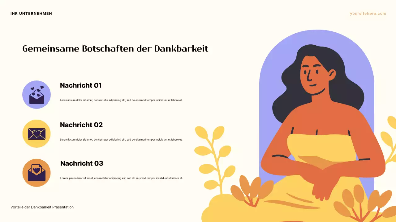 Lila und Orange Ästhetik Die Kraft der Dankbarkeit Präsentation