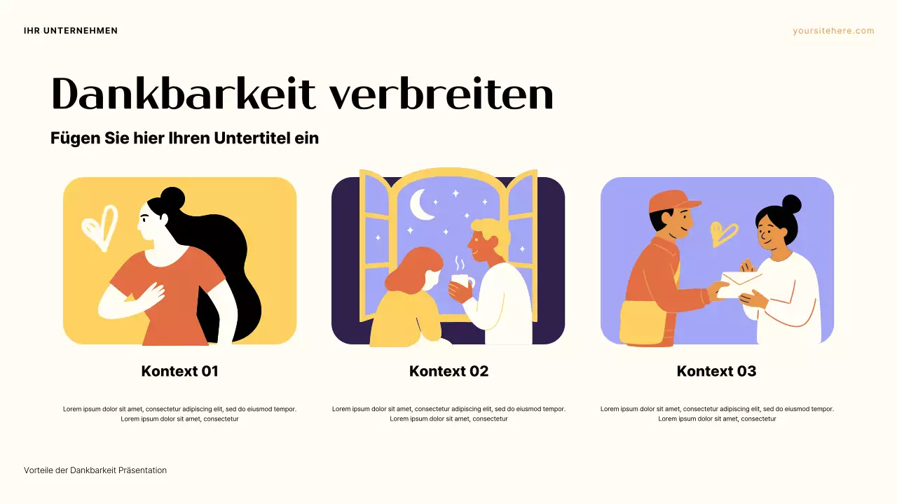 Lila und Orange Ästhetik Die Kraft der Dankbarkeit Präsentation