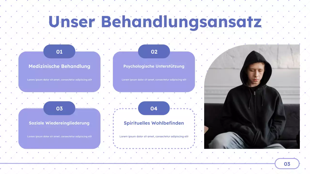 Purple Minimal-Behandlungszentren Präsentation