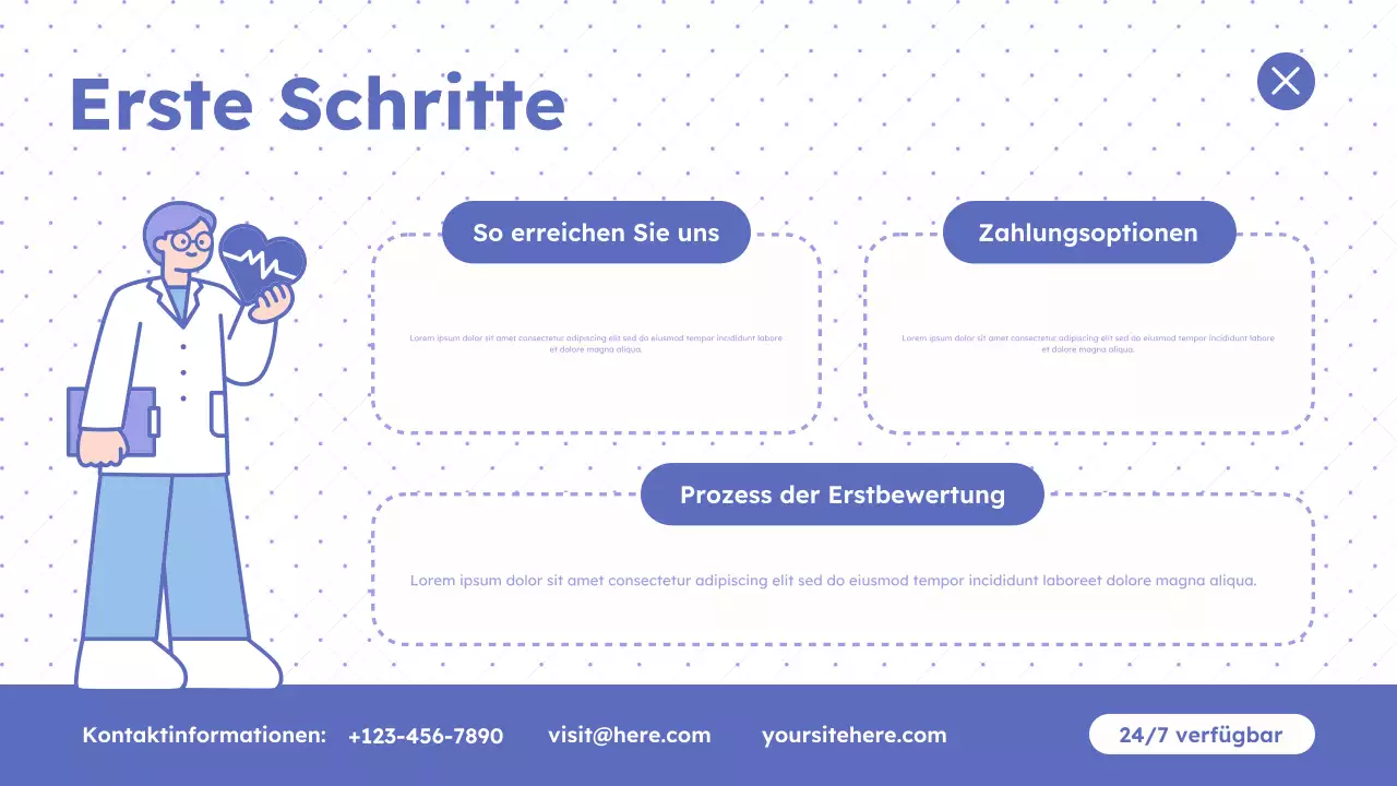 Purple Minimal-Behandlungszentren Präsentation