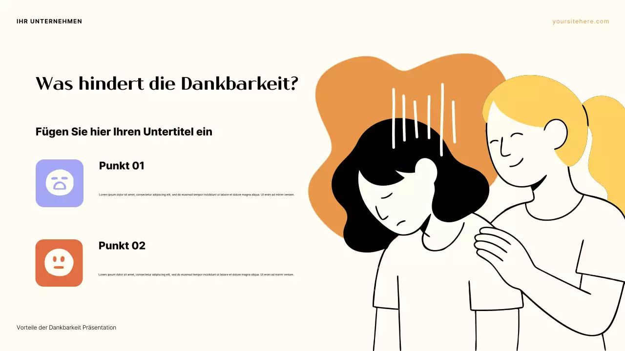 Lila und Orange Ästhetik Die Kraft der Dankbarkeit Präsentation