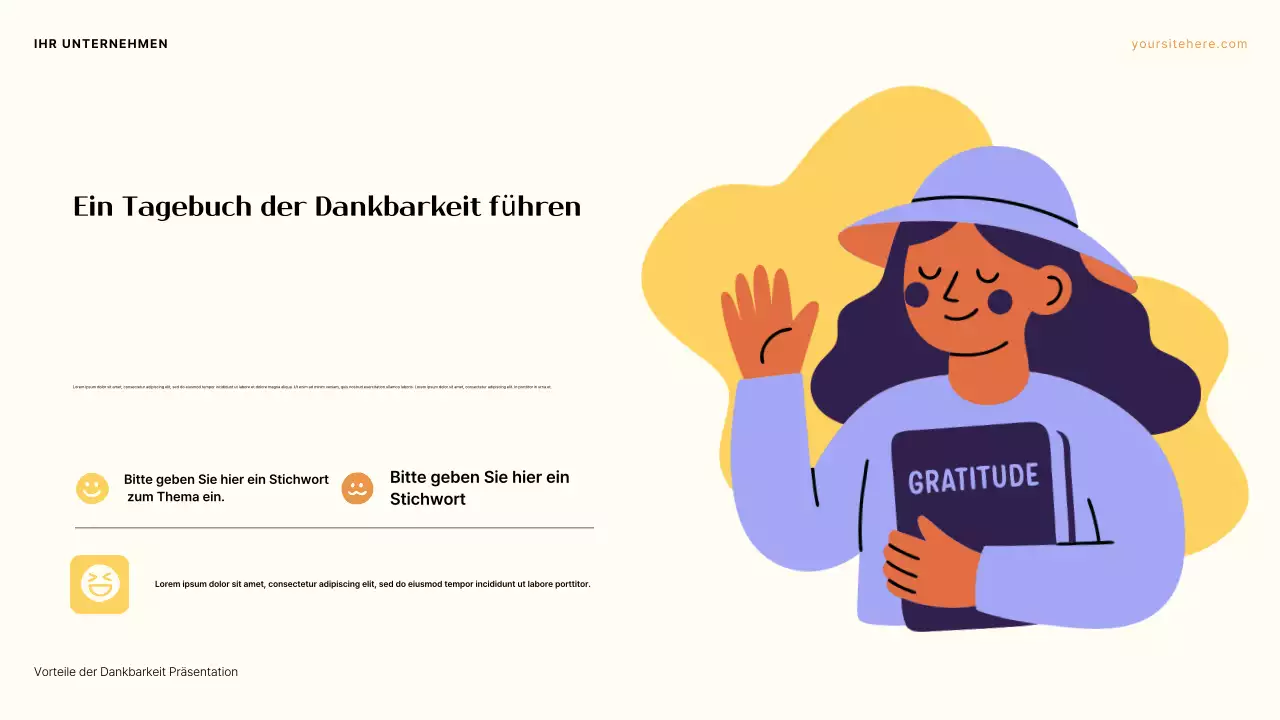 Lila und Orange Ästhetik Die Kraft der Dankbarkeit Präsentation