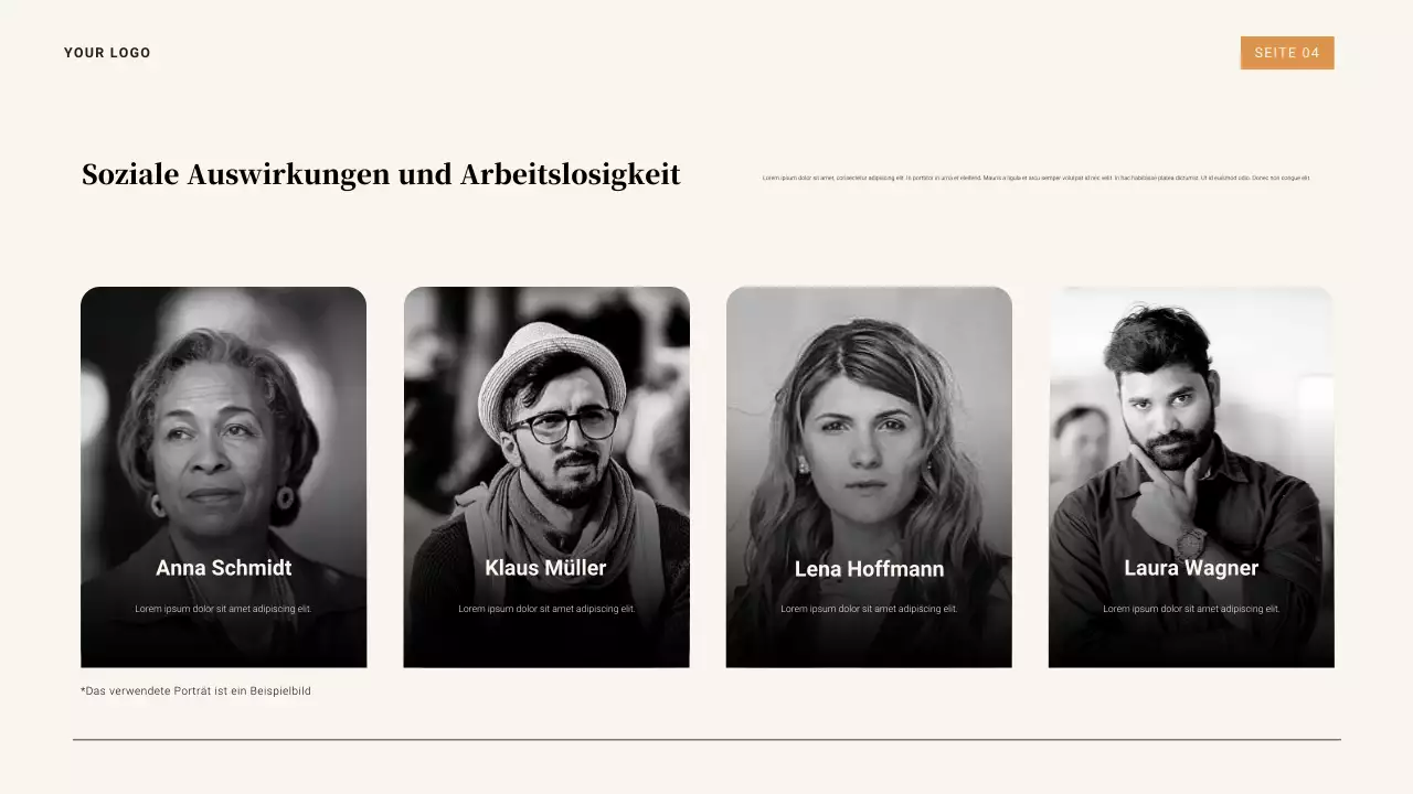 Braune und orangefarbene Vintage-Präsentation zur Weltwirtschaftskrise von 1929