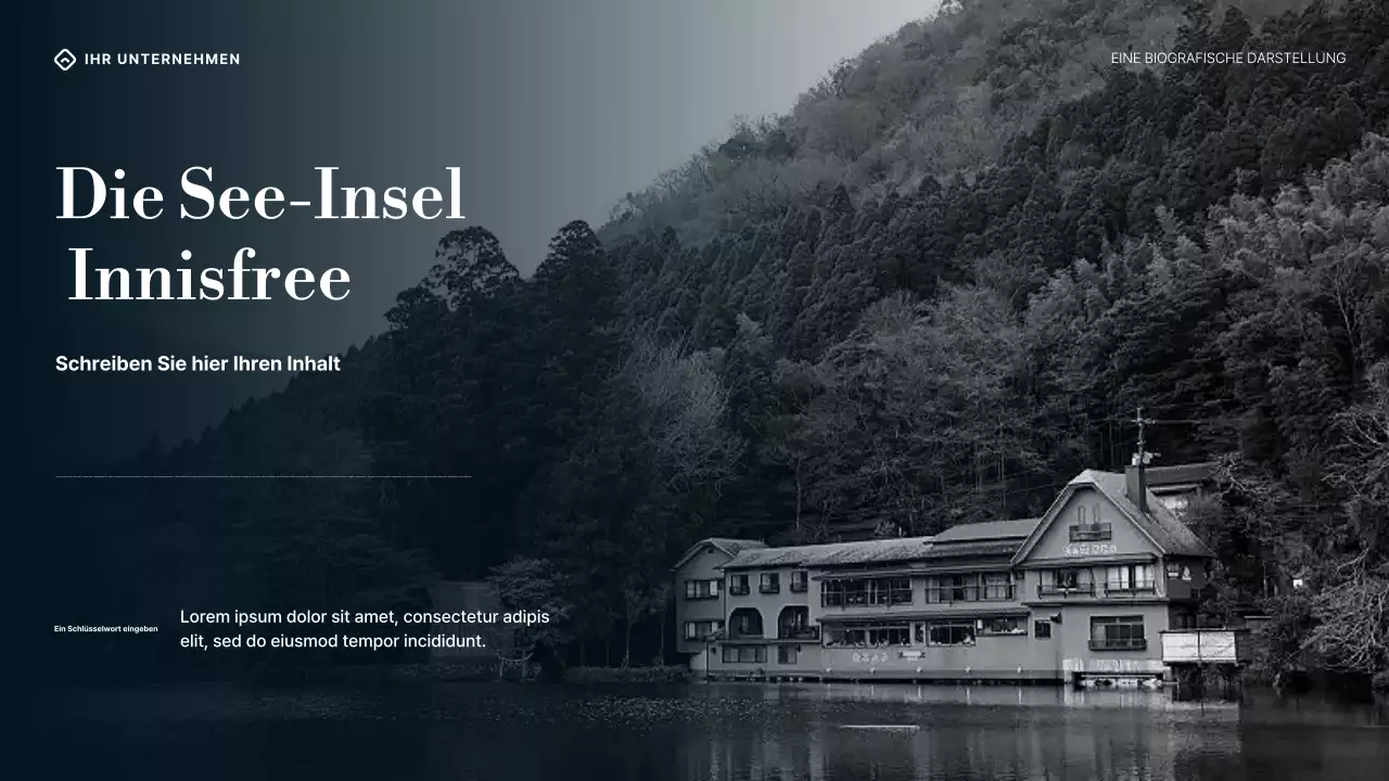 Lila-Blau- und Creme-Farbverlauf William Butler Yeats Biografie Präsentation