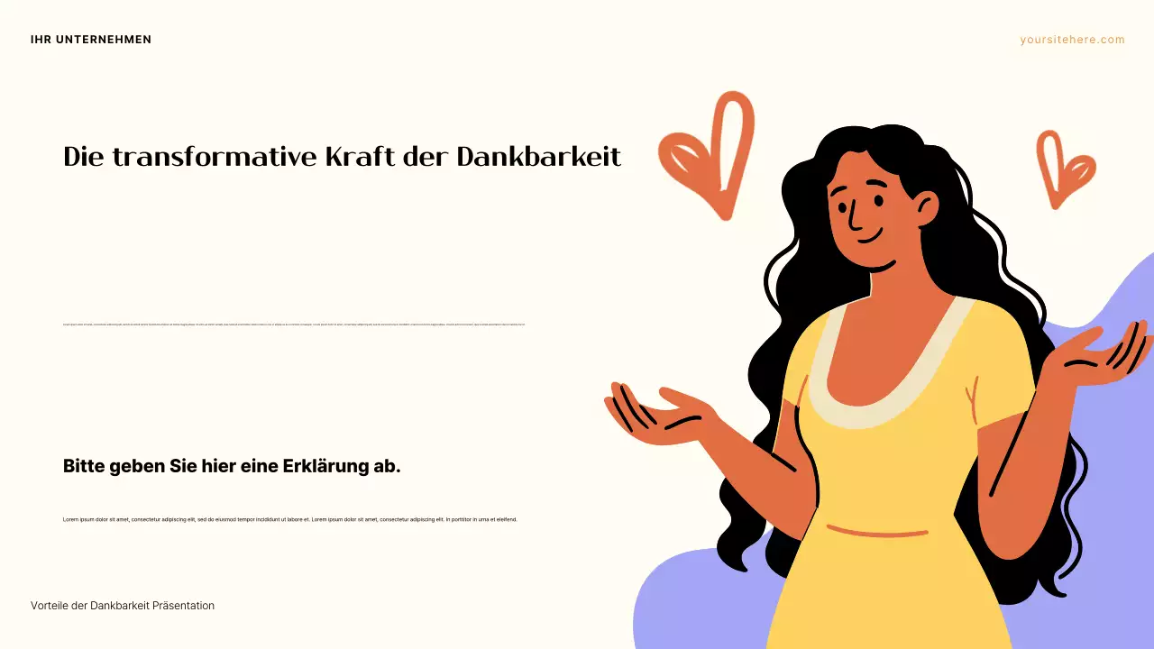 Lila und Orange Ästhetik Die Kraft der Dankbarkeit Präsentation