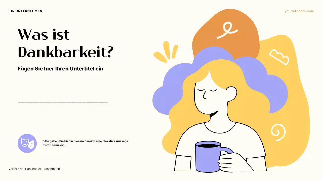 Lila und Orange Ästhetik Die Kraft der Dankbarkeit Präsentation