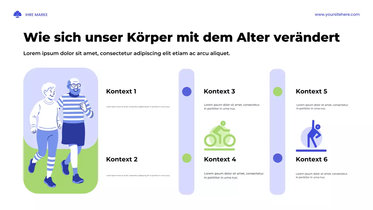 Blau und Grün Illustrativ Eine Gesundheitsstudie Präsentation