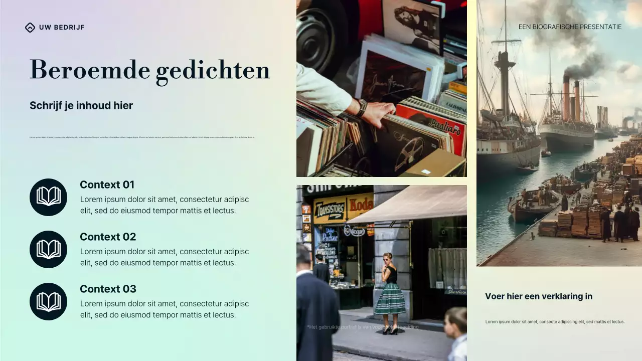 Paarsblauw en crème gradiënt William Butler Yeats Biografie Presentatie