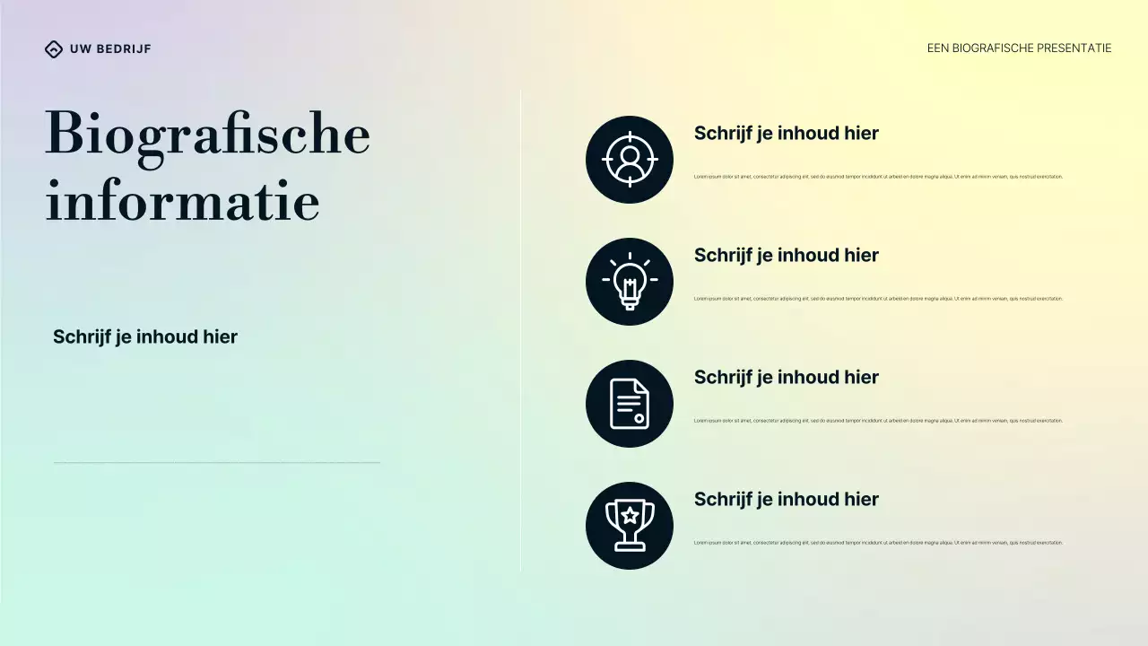 Paarsblauw en crème gradiënt William Butler Yeats Biografie Presentatie