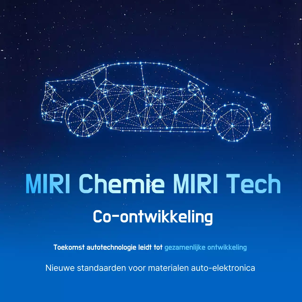 Promotie van Blue Cyber Car-technologie