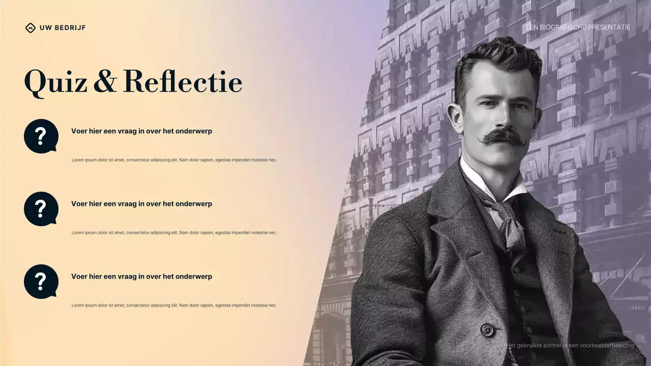 Paarsblauw en crème gradiënt William Butler Yeats Biografie Presentatie