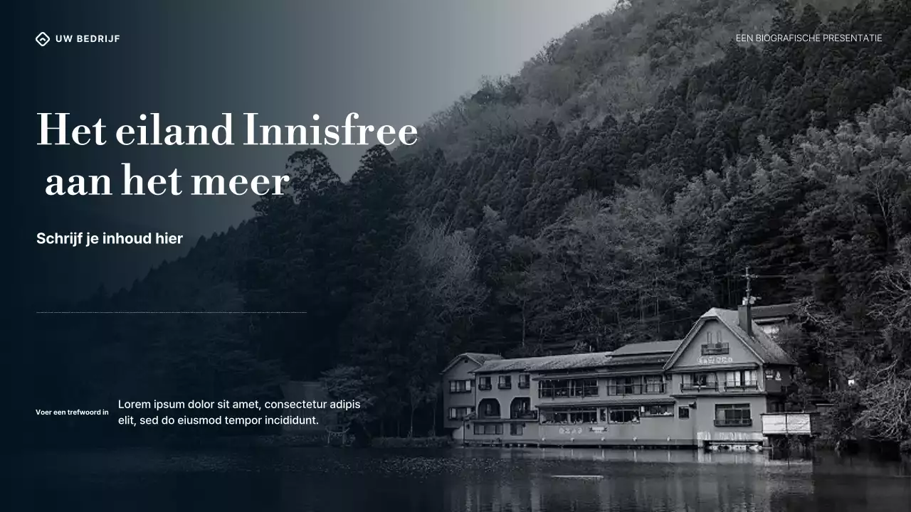 Paarsblauw en crème gradiënt William Butler Yeats Biografie Presentatie