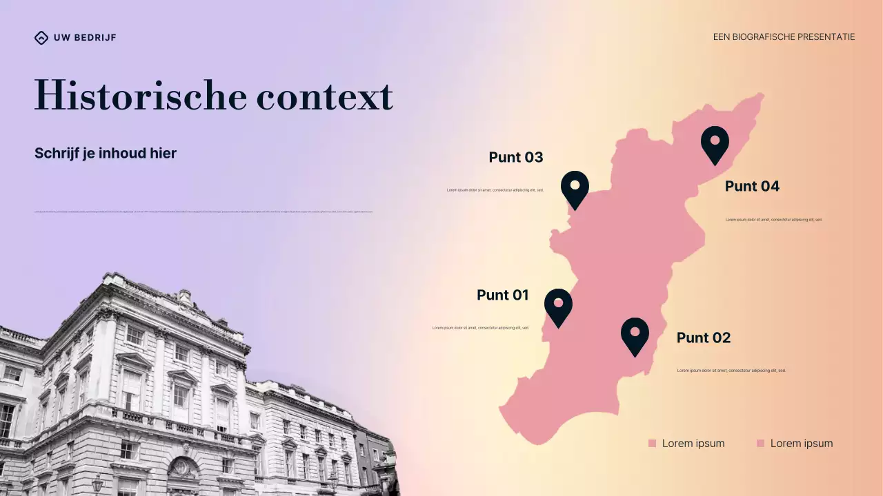 Paarsblauw en crème gradiënt William Butler Yeats Biografie Presentatie