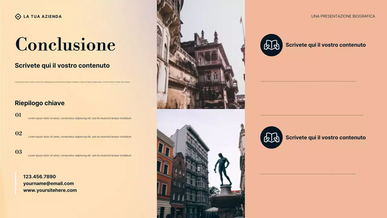 Presentazione della biografia di William Butler Yeats con sfumatura viola, blu e crema