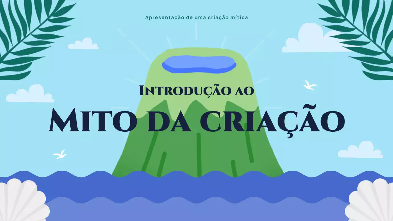 Apresentação do Mito da Criação com Introdução Ilustrativa Colorida