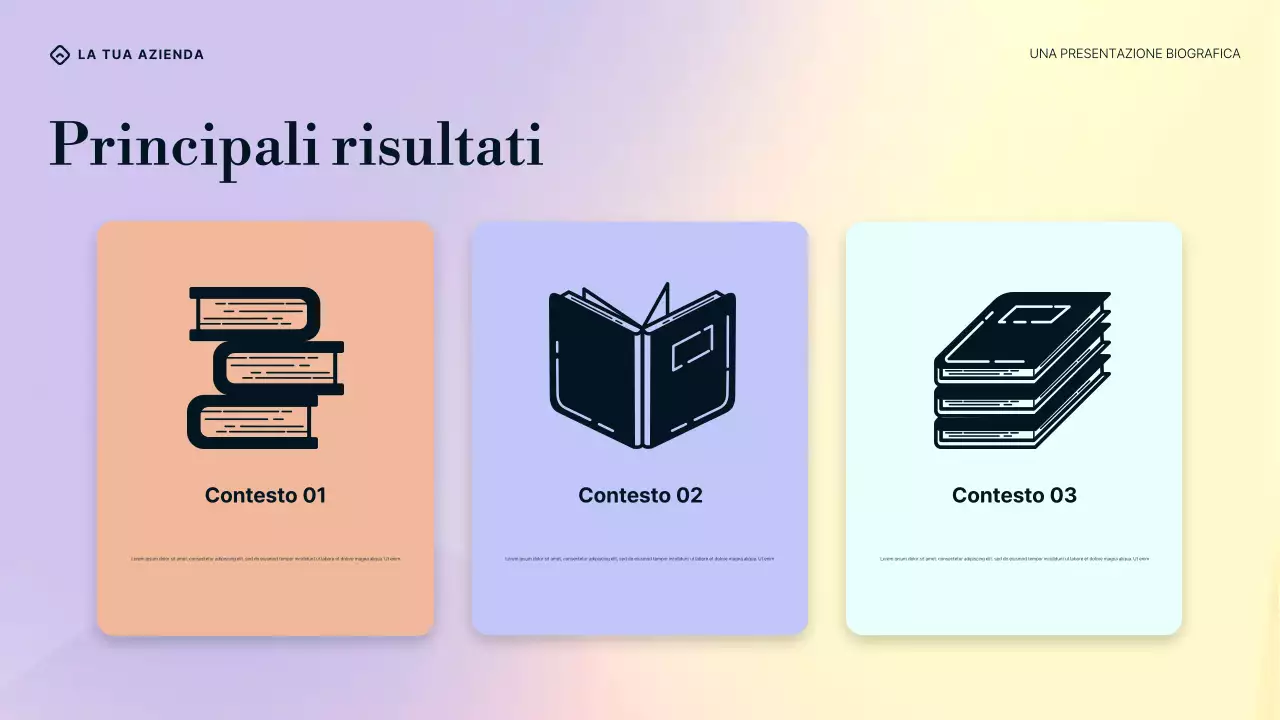 Presentazione della biografia di William Butler Yeats con sfumatura viola, blu e crema