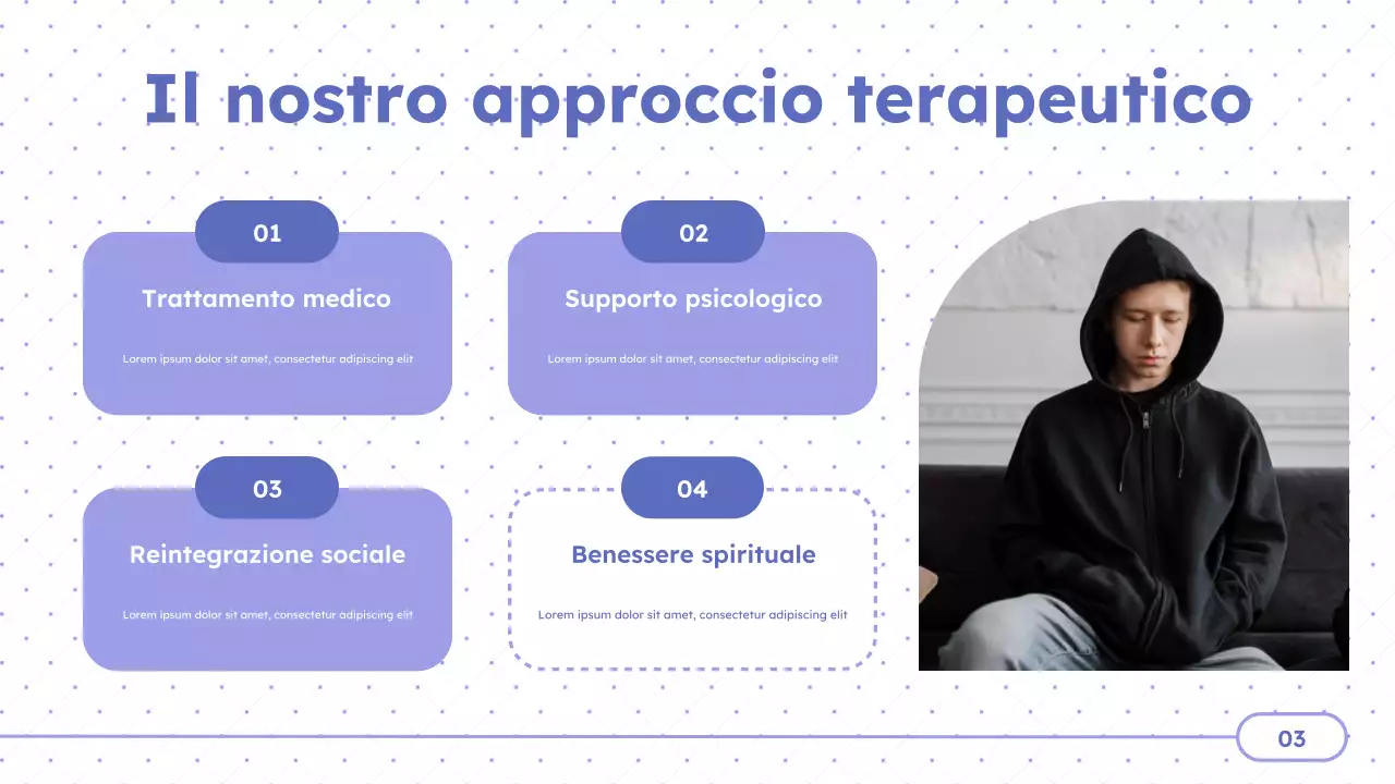 Presentazione dei centri di trattamento minimo viola