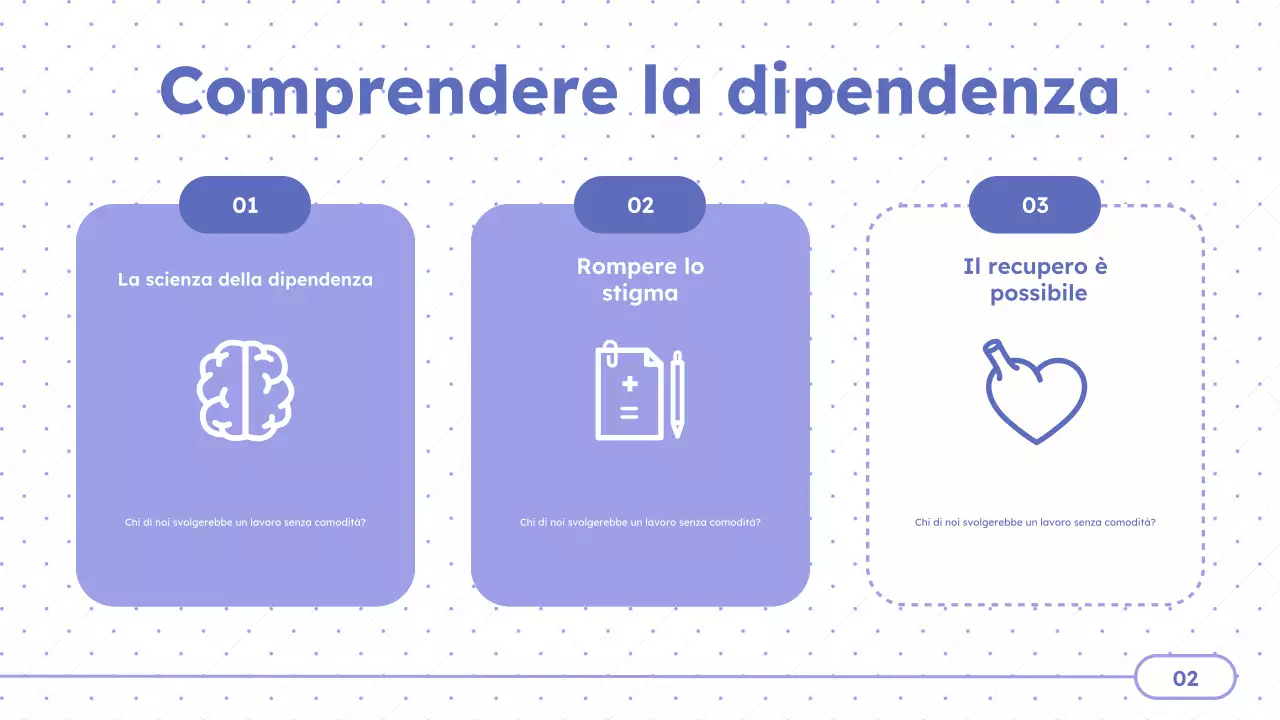 Presentazione dei centri di trattamento minimo viola