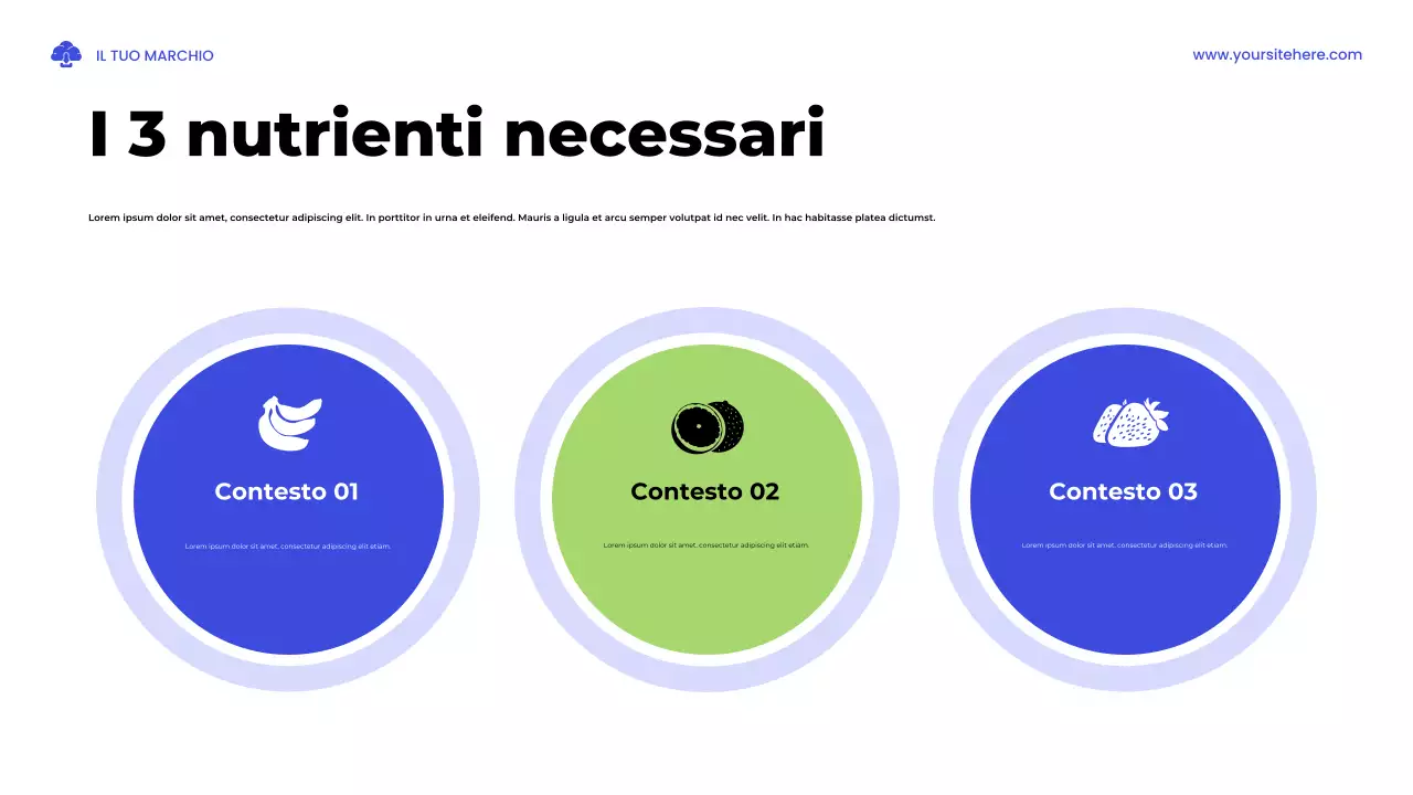 Presentazione illustrativa di uno studio sulla salute in blu e verde