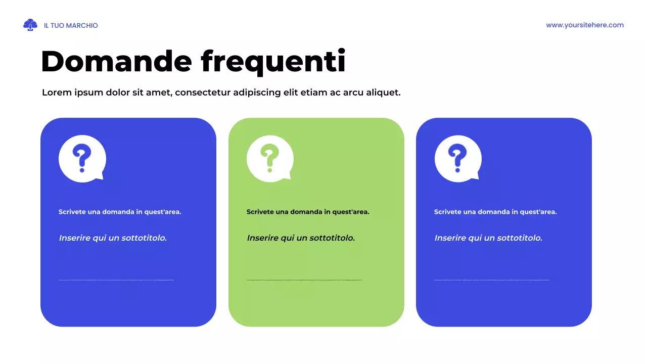 Presentazione illustrativa di uno studio sulla salute in blu e verde