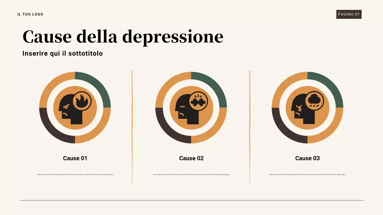 Presentazione della Grande Depressione del 1929 in marrone e arancione vintage