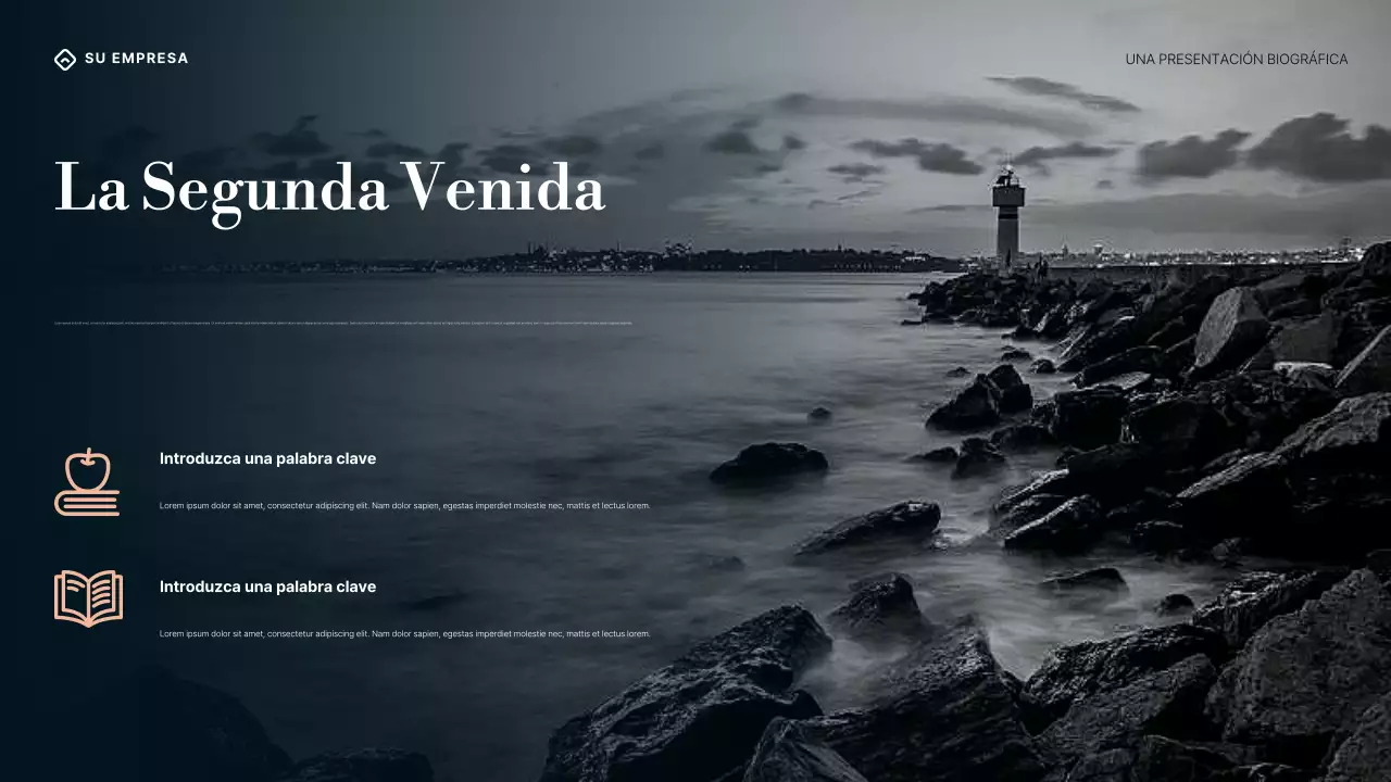 Presentación de la biografía de William Butler Yeats en degradado púrpura, azul y crema