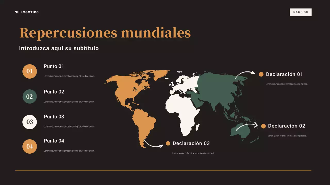 Presentación de la Gran Depresión de 1929 en marrón y naranja vintage