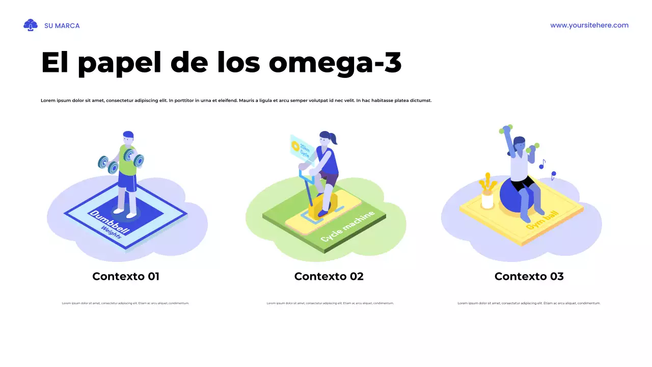 Presentación ilustrativa de un estudio de salud en azul y verde