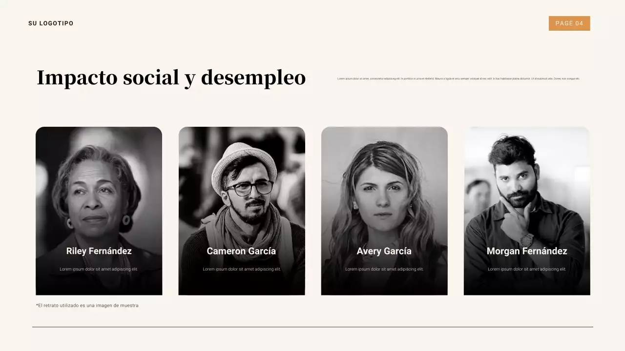 Presentación de la Gran Depresión de 1929 en marrón y naranja vintage