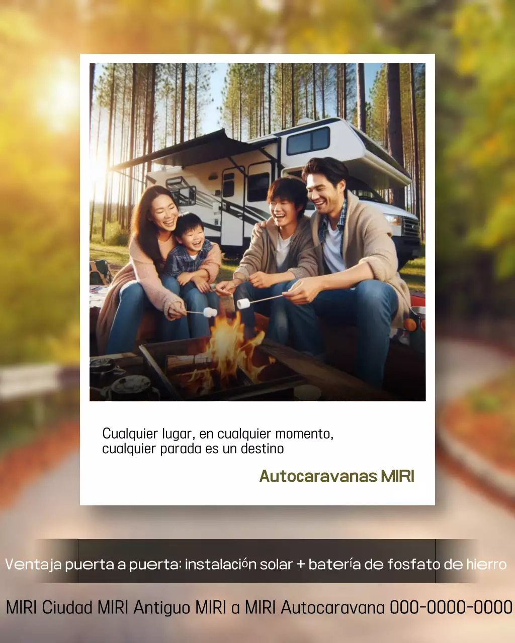 Anuncio de camping Yellow Nature