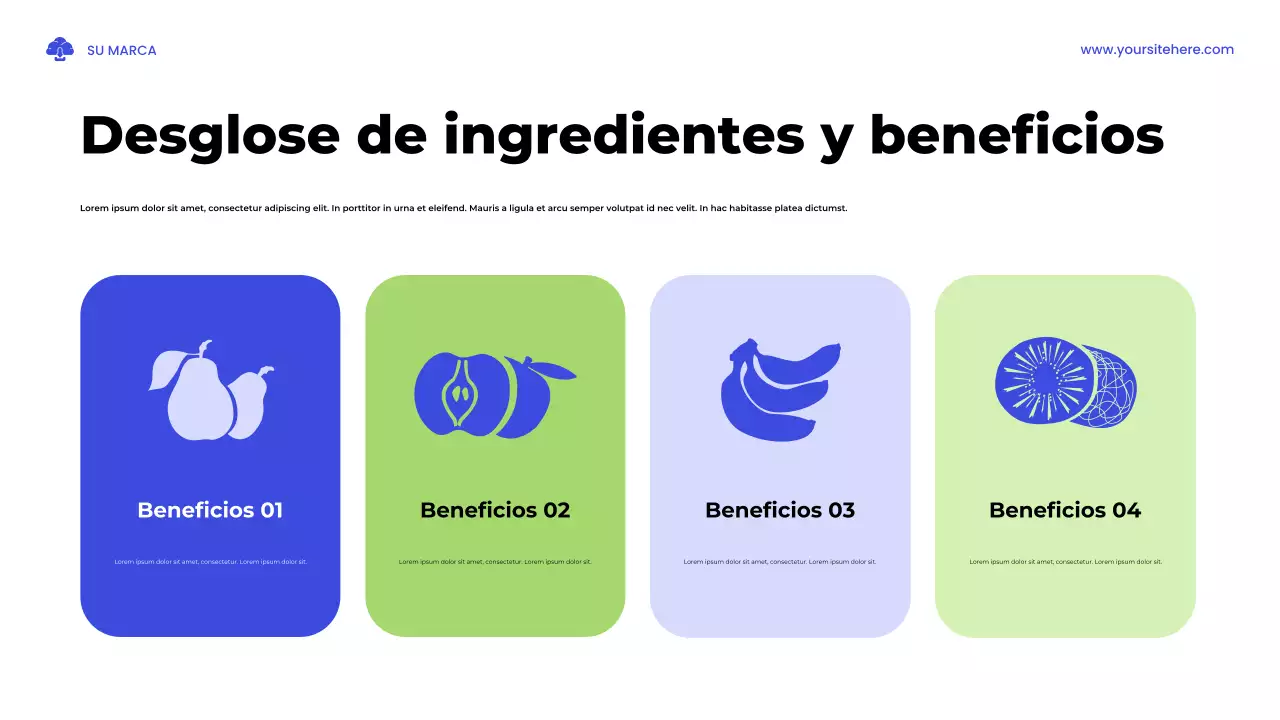 Presentación ilustrativa de un estudio de salud en azul y verde